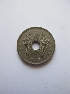 Бельгийское Конго 10 сентим 1922