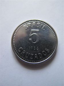 Бразилия 5 крузадо 1986
