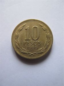 Чили 10 песо 1986