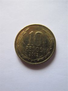 Чили 10 песо 2012