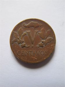 Колумбия 5 сентаво 1945