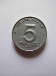 Монета ГДР 5 пфеннигов 1950 A