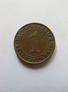 Германия  1 пфенниг 1924 D