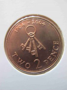 Гибралтар 2 пенса 2004 года  - 300 лет Образования