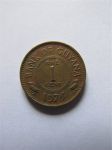Монета Гайана 1 цент 1974
