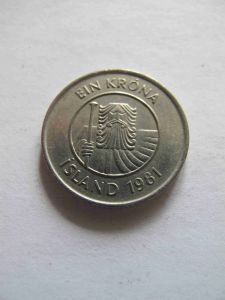 Исландия 1 крона 1981