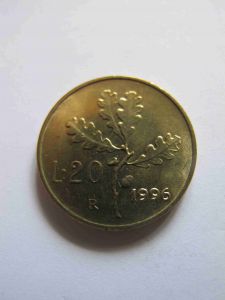 Италия 20 лир 1996