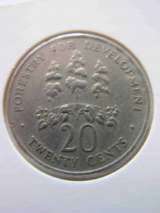 Ямайка 20 центов 1976