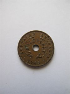 Южная Родезия 1/2 пенни 1943