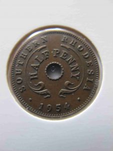 Южная Родезия 1/2 пенни 1954
