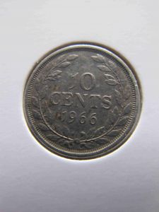 Либерия 10 центов 1966