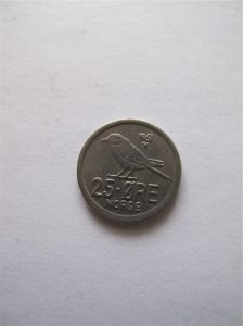 Норвегия 25 эре 1961