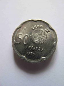 Испания 50 песет 1990