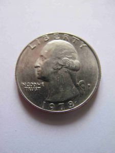 США 25 центов 1978 D