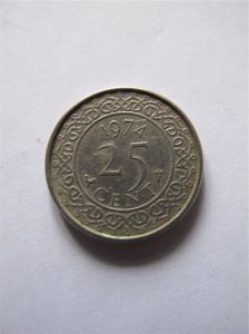 Суринам 25 центов 1974