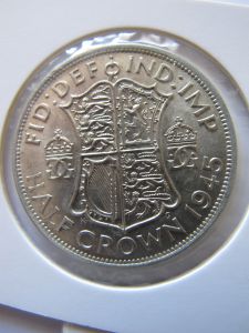Великобритания 1/2 кроны 1945 ГЕОРГ VI