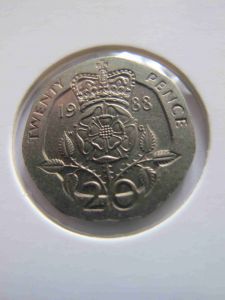 Великобритания 20 пенсов 1988
